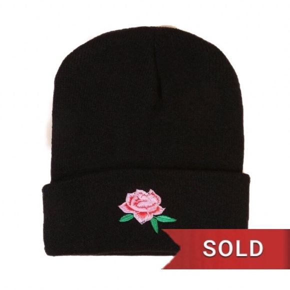 Brandy Melville Accessories - Pink Rose Beanie Hat